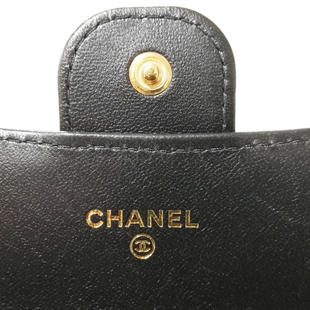 Chanel Lambskin Quilted Wallet Black — view 5