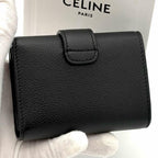 Celine Wallet Fine Strap Triomphe Black — view 2