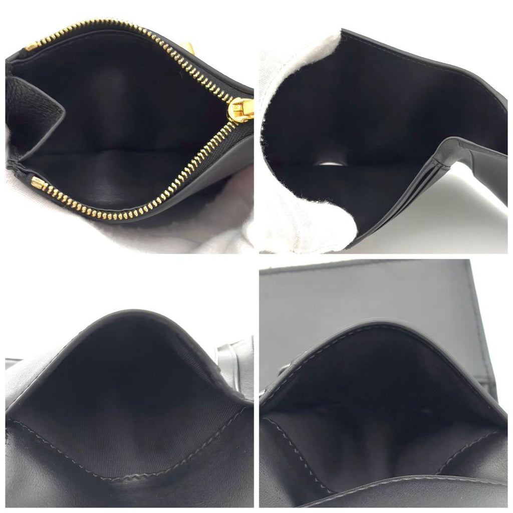 Celine Wallet Fine Strap Triomphe Black — view 6