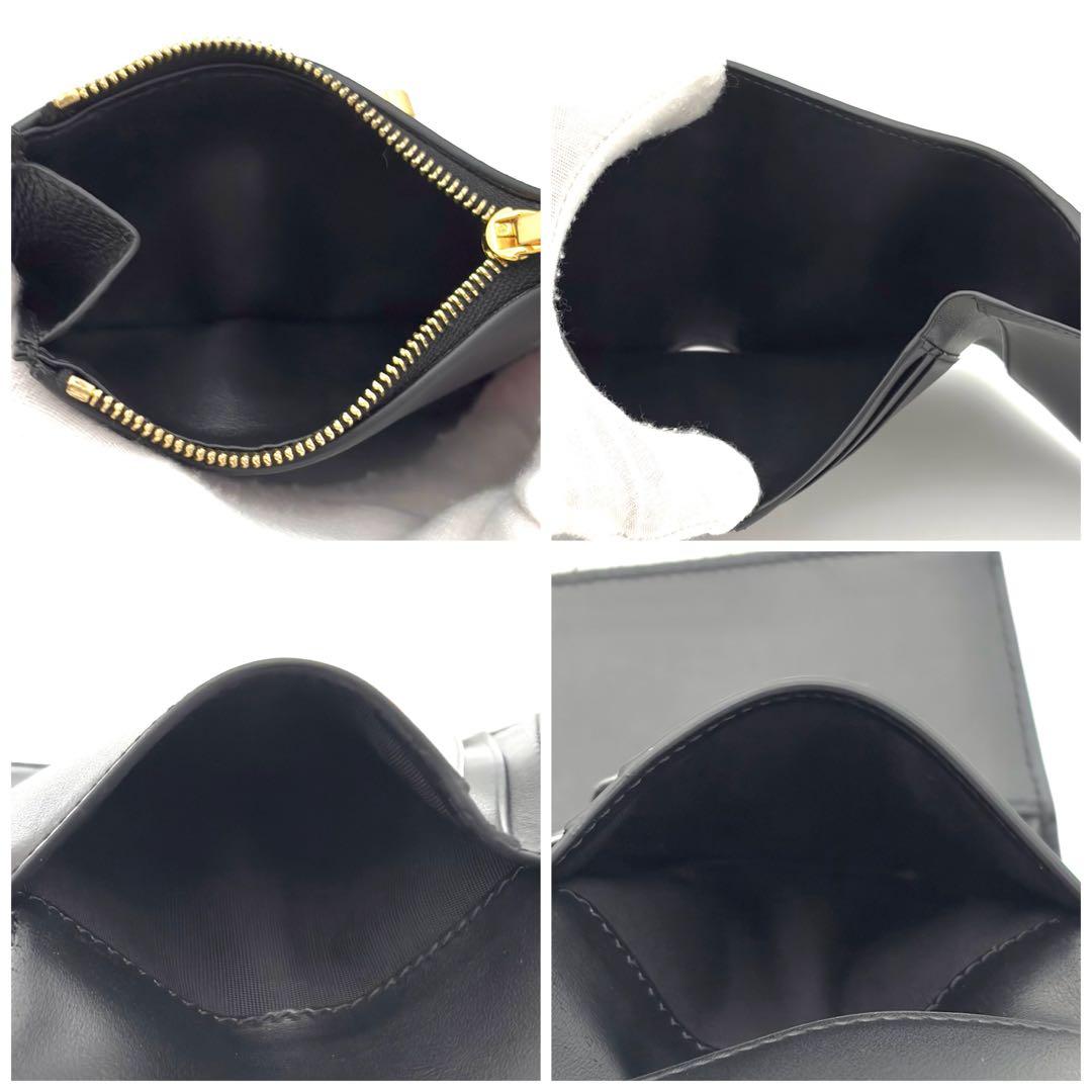 Celine Wallet Fine Strap Triomphe Black — view 6