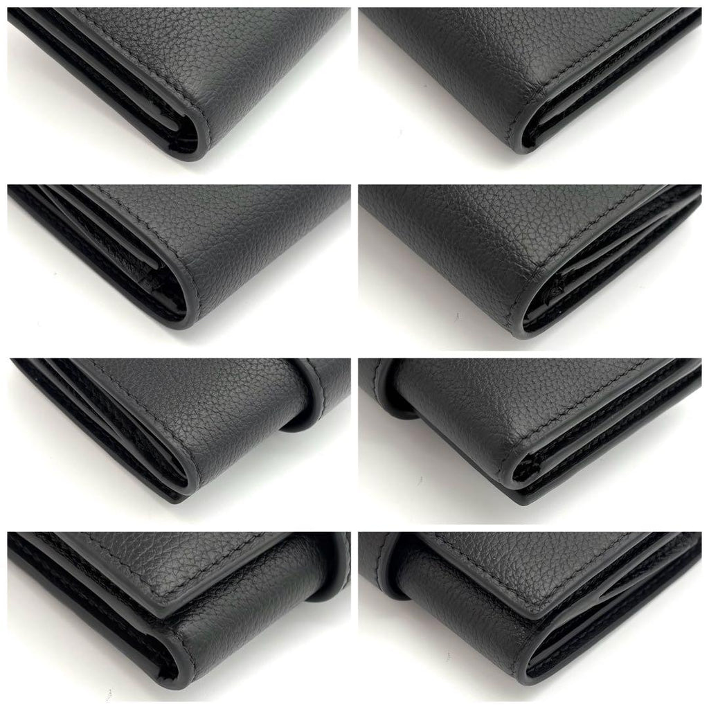 Celine Wallet Fine Strap Triomphe Black — view 8