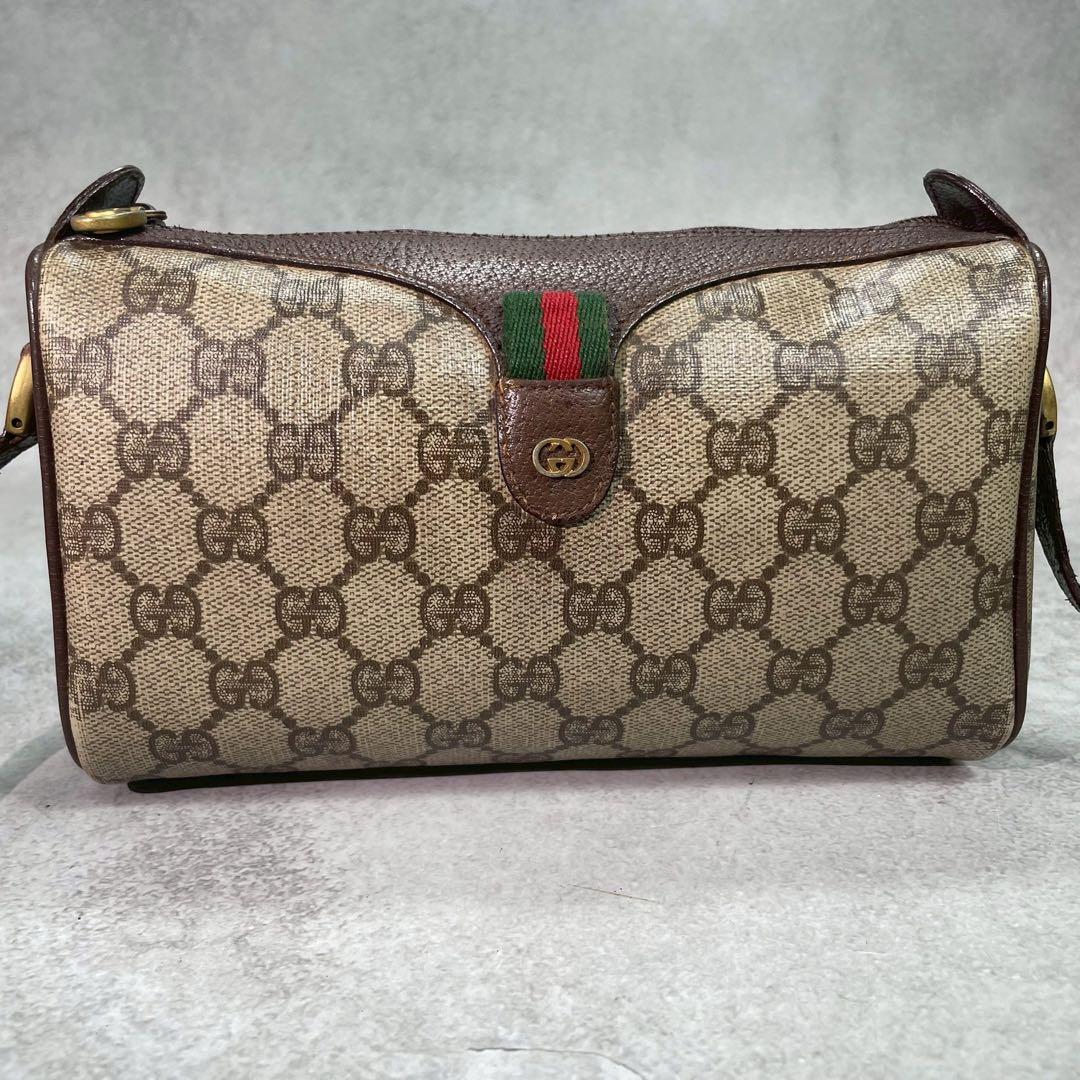 Gucci GG Sherry Line Shoulder Bag Brown Leather — view 2