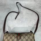 Gucci GG Sherry Line Shoulder Bag Brown Leather — view 4