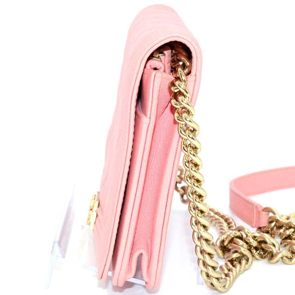 Chanel Boy Caviar Leather Chain Shoulder — view 4