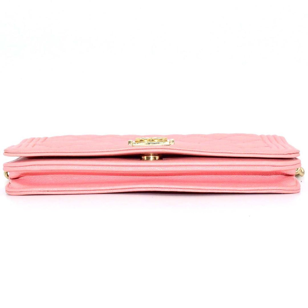 Chanel Boy Caviar Leather Chain Shoulder — view 5