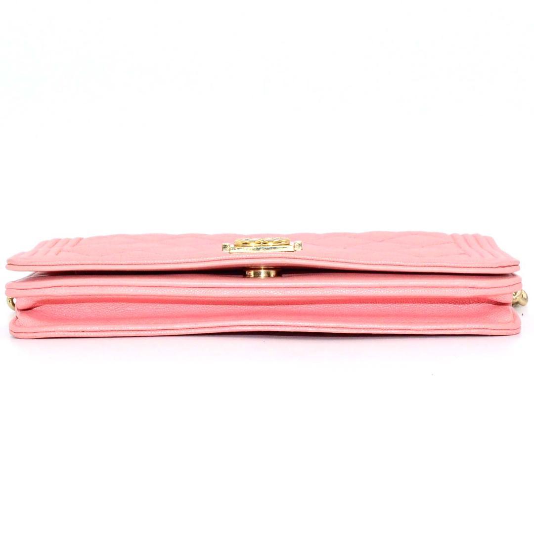 Chanel Boy Caviar Leather Chain Shoulder — view 5