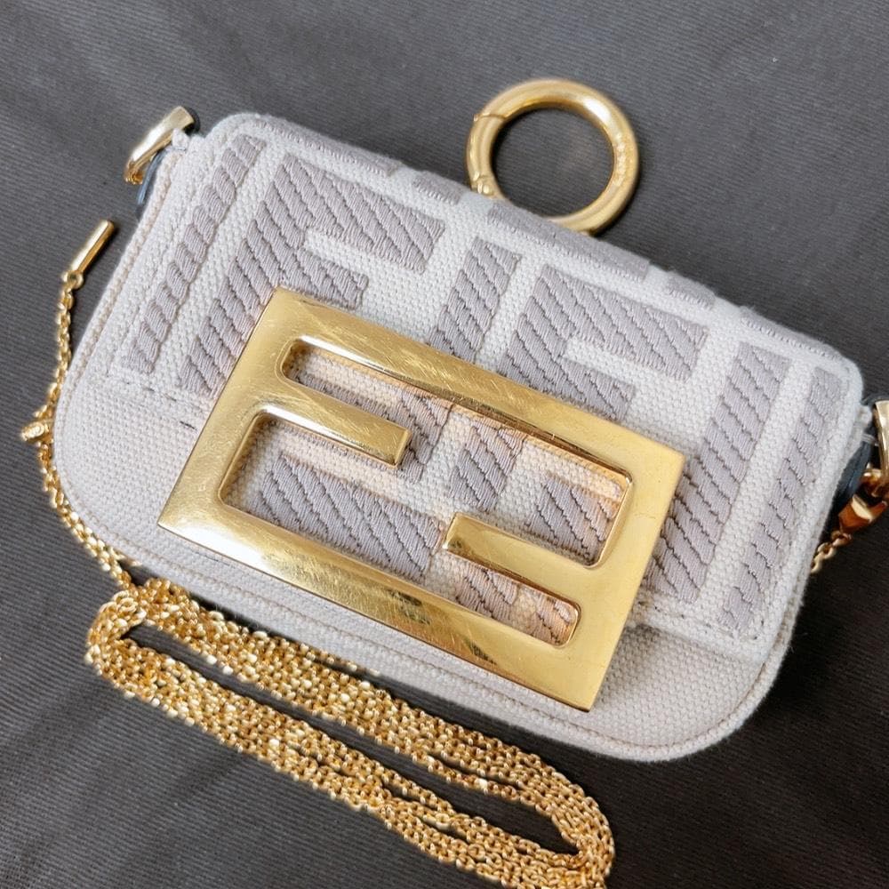 Fendi Nano Baguette Charm 2-Way Zucca Mini