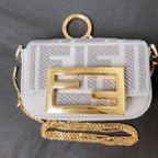 Fendi Nano Baguette Charm 2-Way Zucca Mini — view 3