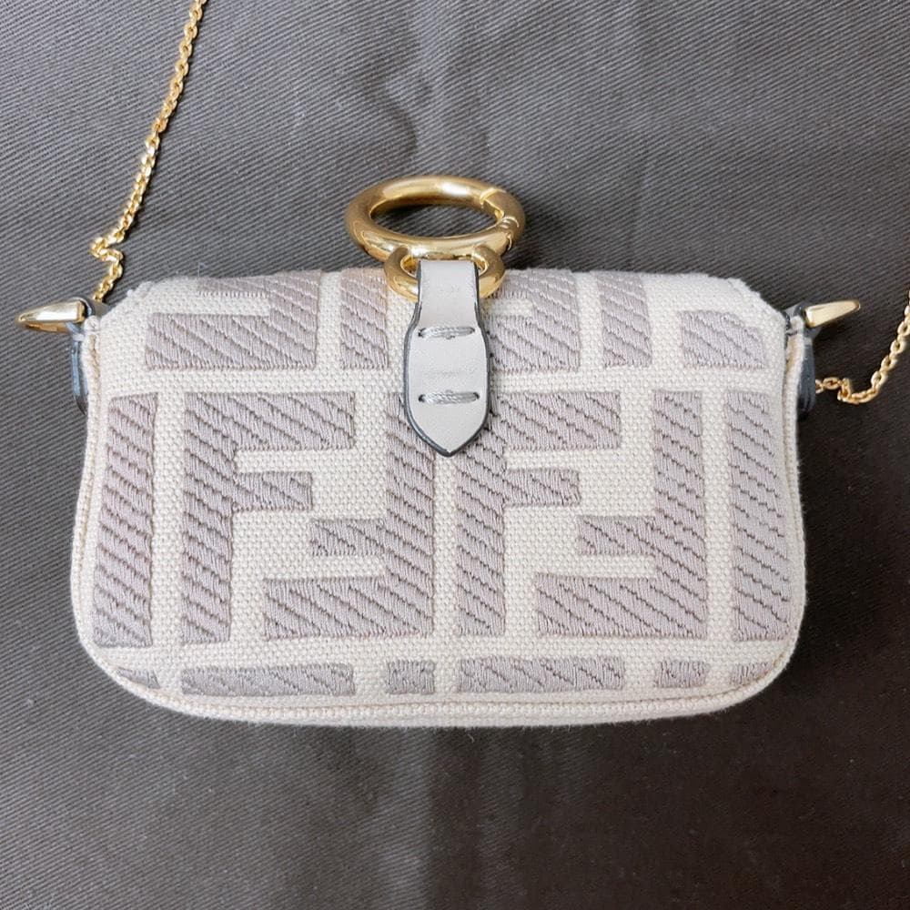 Fendi Nano Baguette Charm 2-Way Zucca Mini — view 4