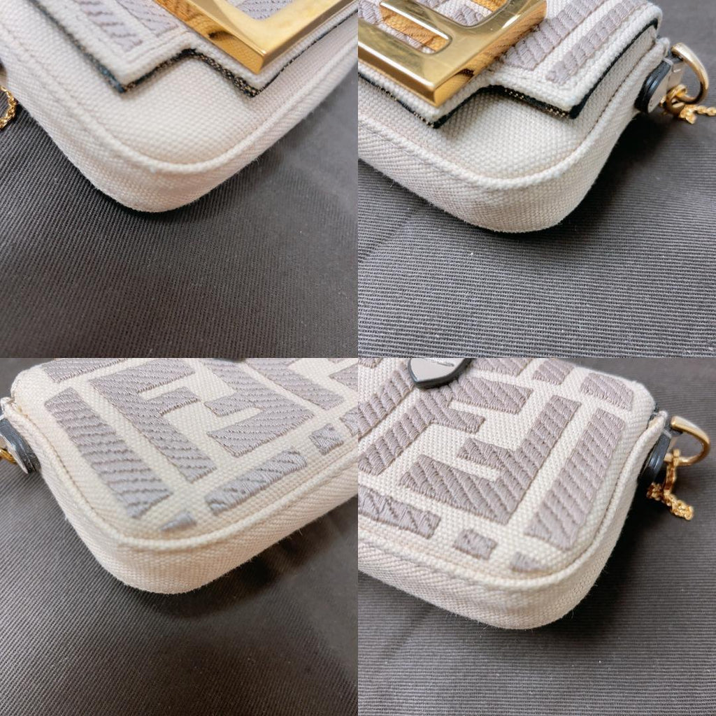 Fendi Nano Baguette Charm 2-Way Zucca Mini — view 6