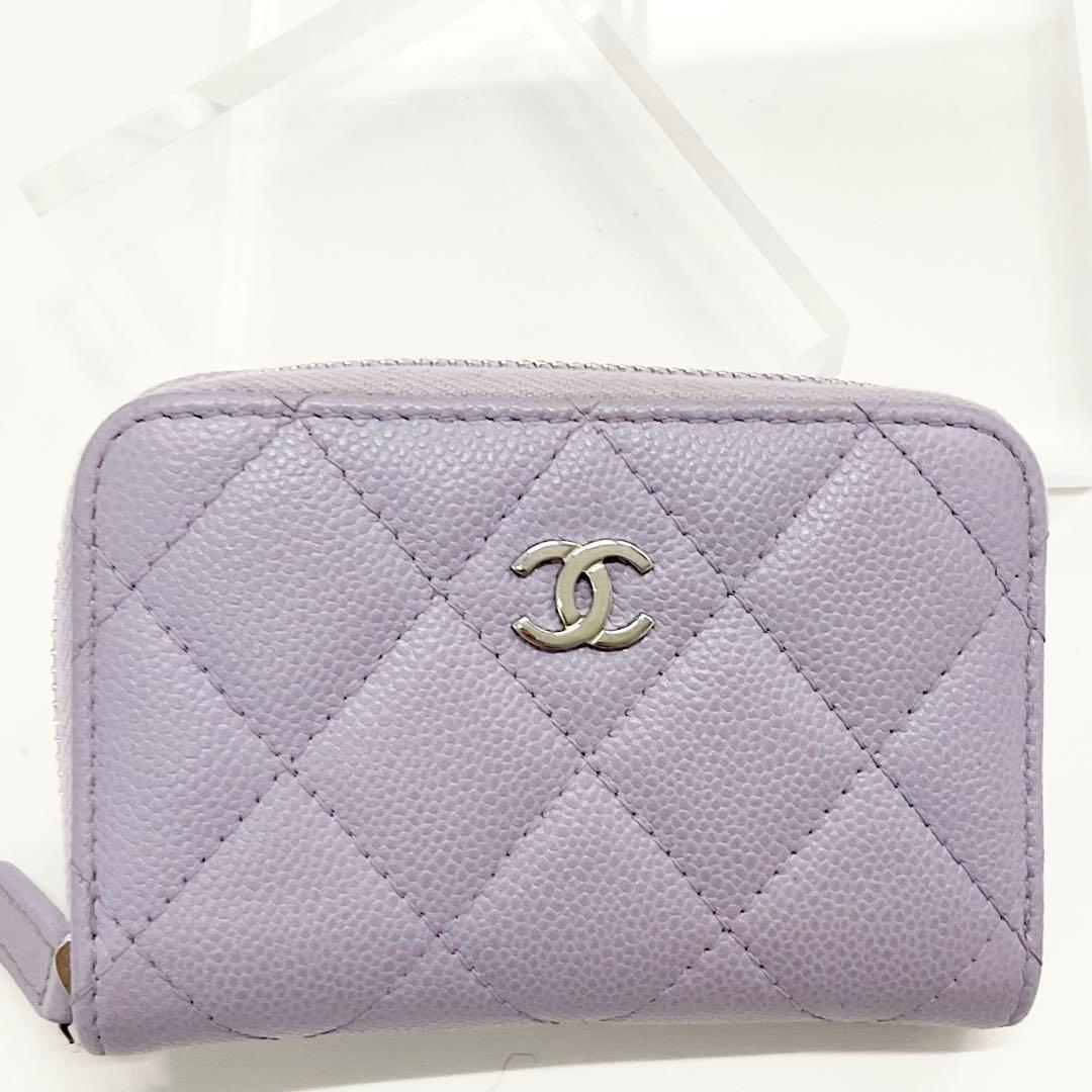 Chanel Caviar Leather Quilted CC Logo Classic Wallet Coin Purse — view 4