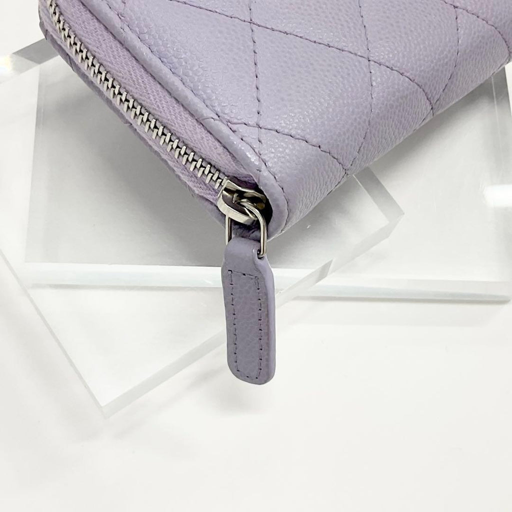 Chanel Caviar Leather Quilted CC Logo Classic Wallet Coin Purse — view 5