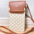 Celine Triomphe Mobile Pouch Shoulder White