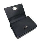 Prada Saffiano Leather Chain Shoulder Bag Black — view 7