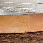Louis Vuitton Leather Silver Buckle Ceinture Belt Black — view 6