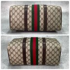 Gucci GG Sherry Line Boston Bag Brown Logo Leather — view 8
