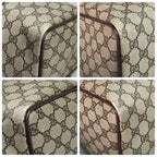Gucci GG Sherry Line Boston Bag Brown Logo Leather — view 9