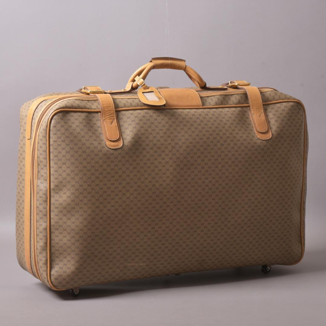 Gucci Vintage Micro GG Trunk 75 Boston Leather Beige Travel — view 2