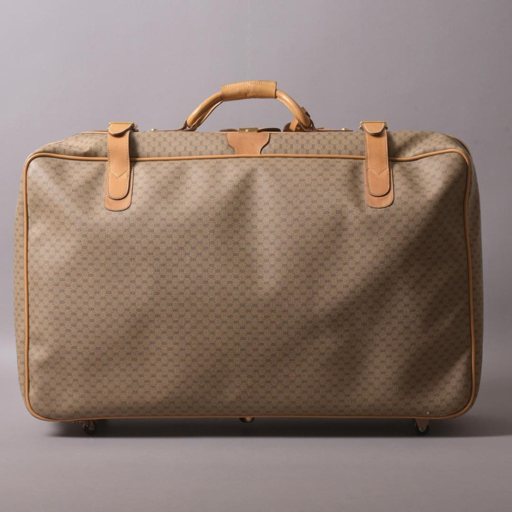 Gucci Vintage Micro GG Trunk 75 Boston Leather Beige Travel — view 3