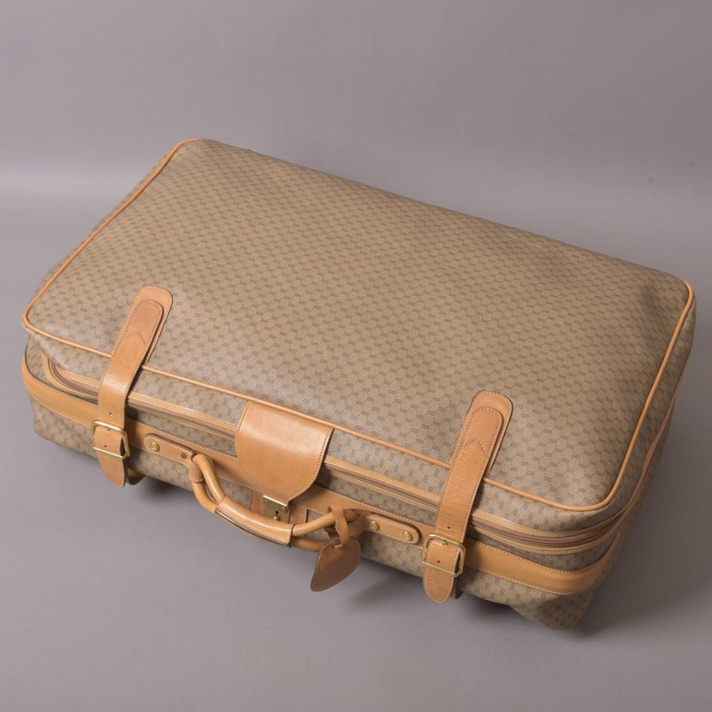 Gucci Vintage Micro GG Trunk 75 Boston Leather Beige Travel — view 4