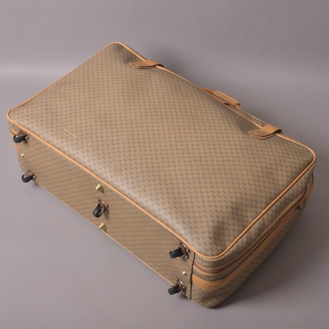 Gucci Vintage Micro GG Trunk 75 Boston Leather Beige Travel — view 5