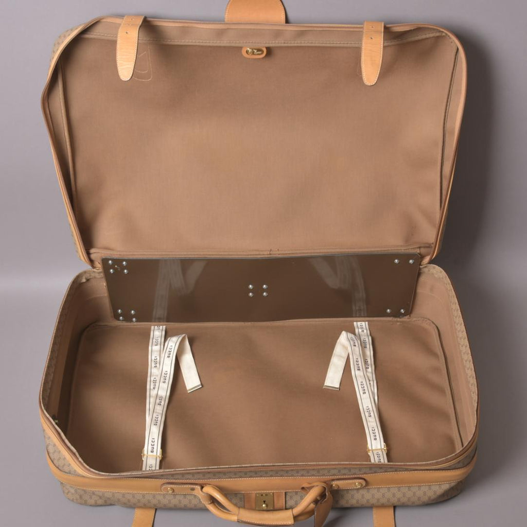 Gucci Vintage Micro GG Trunk 75 Boston Leather Beige Travel — view 6
