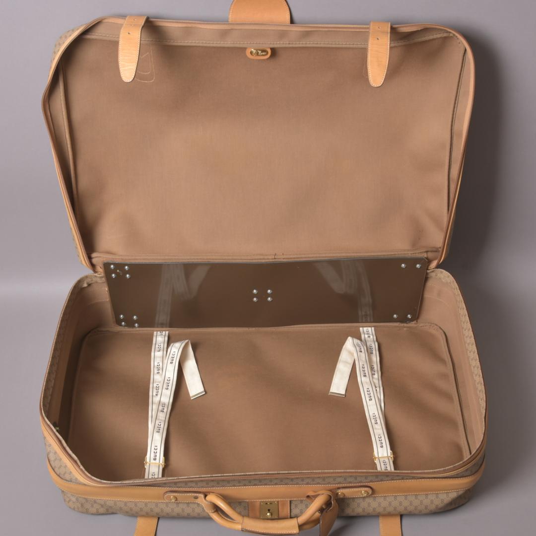 Gucci Vintage Micro GG Trunk 75 Boston Leather Beige Travel — view 6