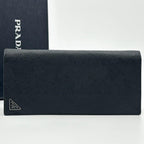 Prada Leather Triangle Logo Saffiano Wallet — view 2