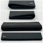 Prada Leather Triangle Logo Saffiano Wallet — view 4