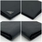 Prada Leather Triangle Logo Saffiano Wallet — view 5