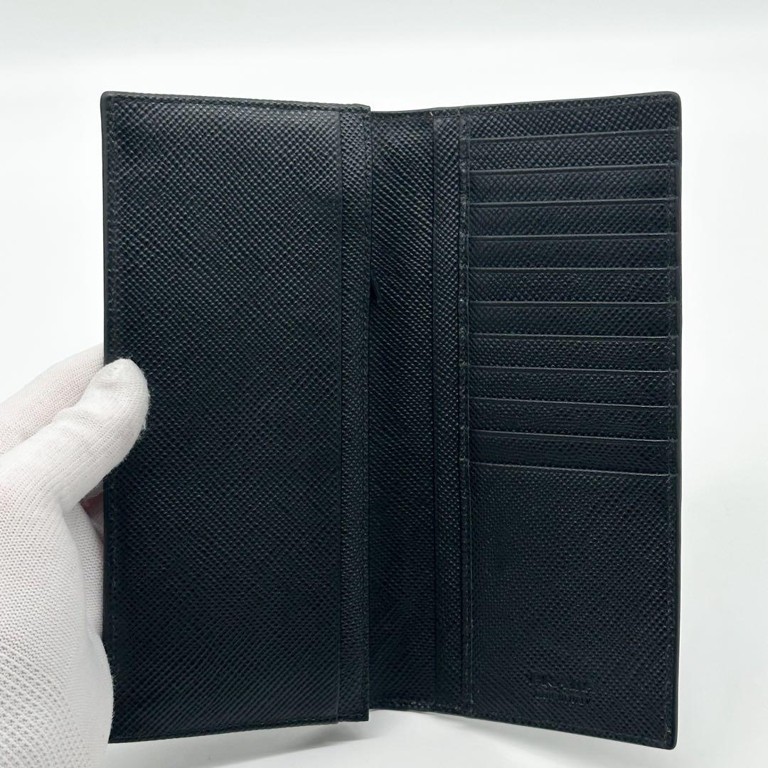 Prada Leather Triangle Logo Saffiano Wallet — view 6