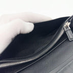 Prada Leather Triangle Logo Saffiano Wallet — view 9