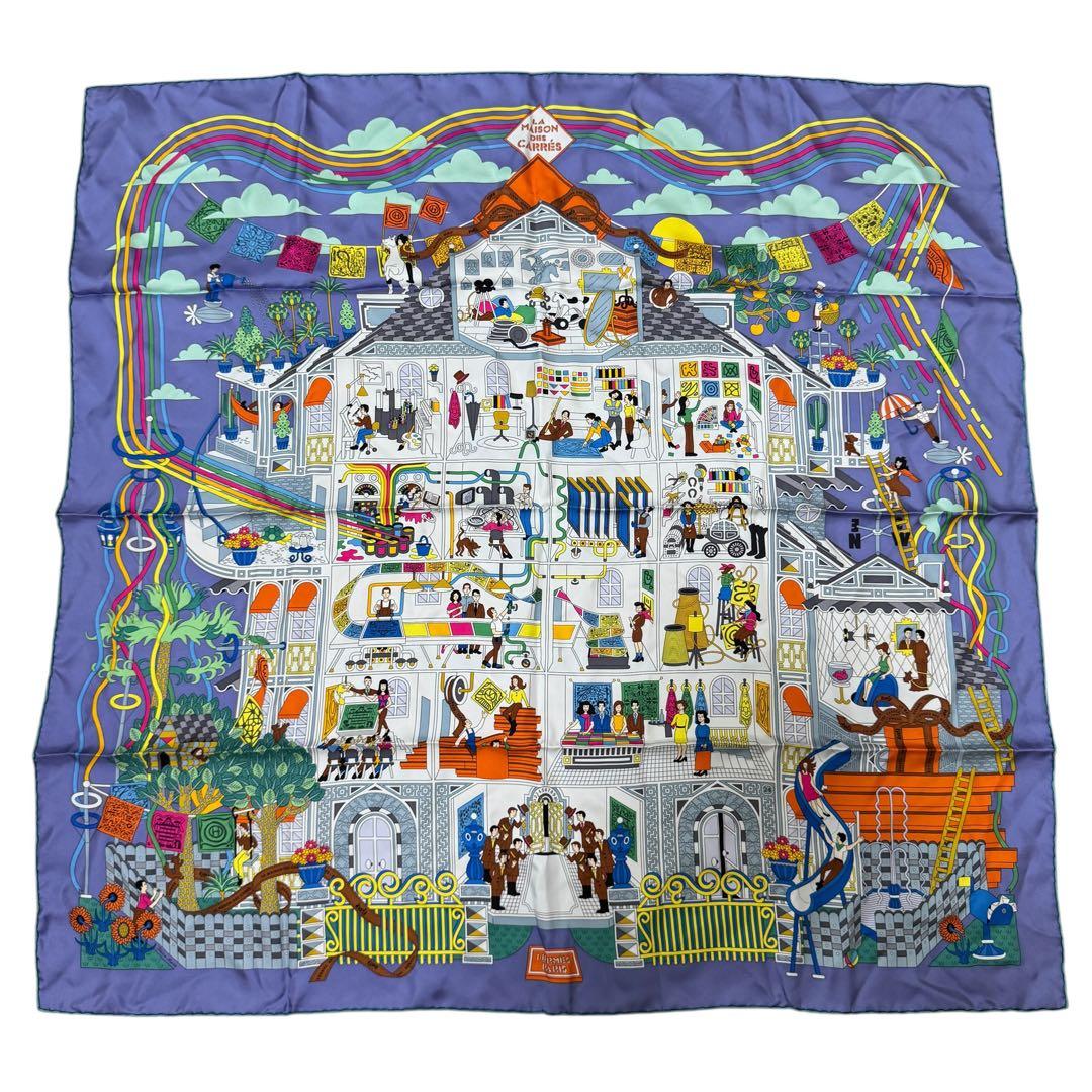 Hermes Carre 90 Maison de Scarf Silk — view 2
