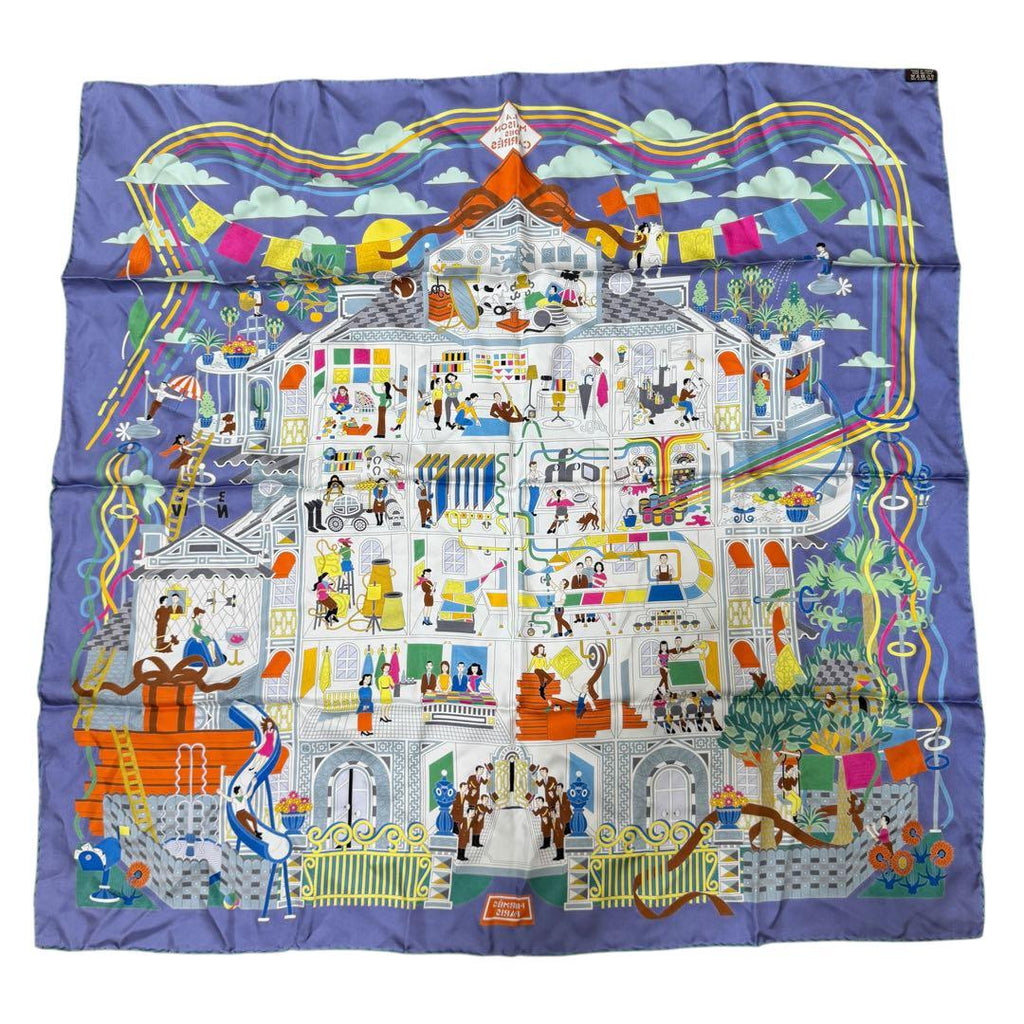 Hermes Carre 90 Maison de Scarf Silk — view 3
