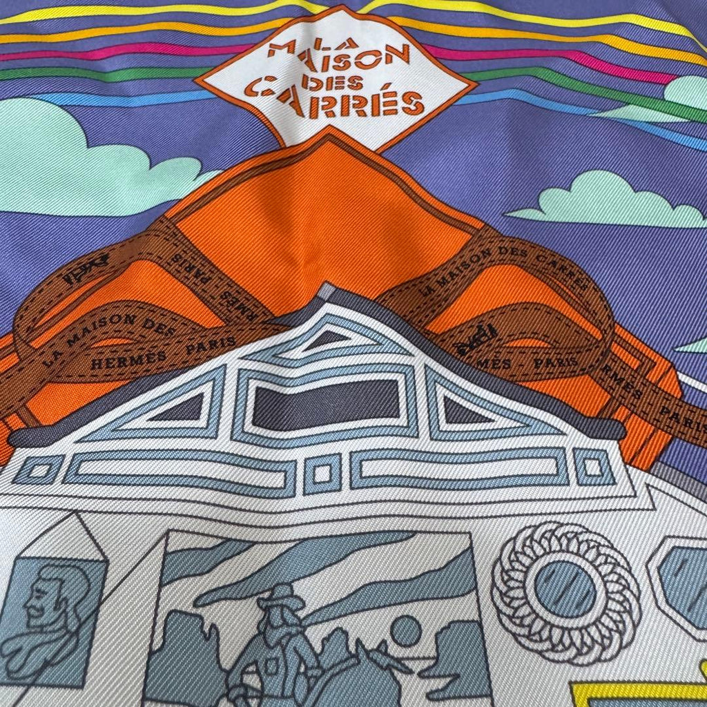 Hermes Carre 90 Maison de Scarf Silk — view 6