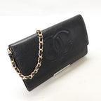 Chanel Class Bifold Wallet Caviar Black Gold — view 2