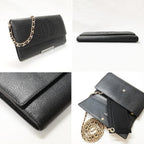 Chanel Class Bifold Wallet Caviar Black Gold — view 3