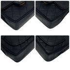 Chanel Lambskin Mini Quilted Shoulder Bag Charm Black — view 6