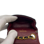 Chanel Lambskin Mini Quilted Shoulder Bag Charm Black — view 8