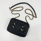Chanel CC Logo CC Filigree Quilted Chain Shoulder Bag — view 5