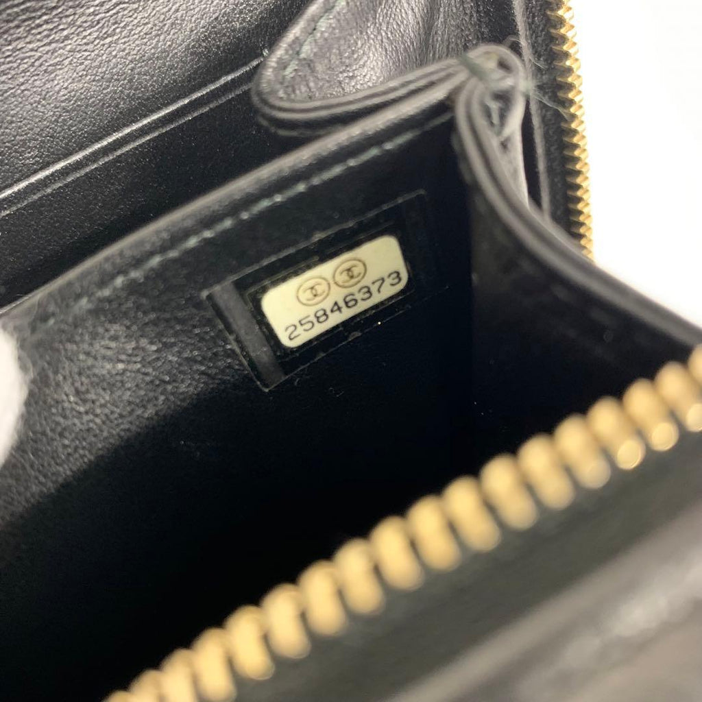 Chanel CC Logo CC Filigree Quilted Chain Shoulder Bag — view 8
