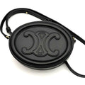 Celine Shoulder Bag Black Oval Perth Cuir