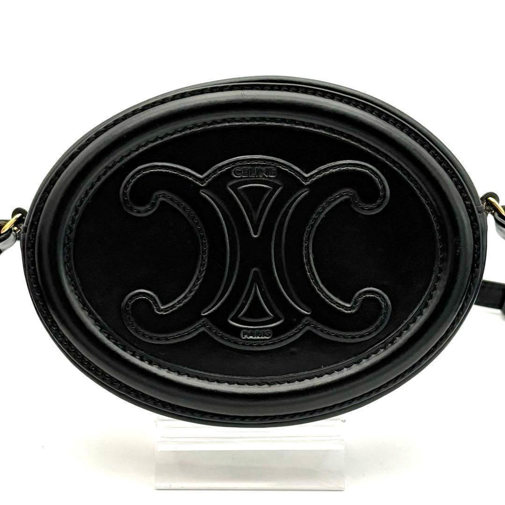 Celine Shoulder Bag Black Oval Perth Cuir — view 2
