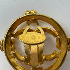 Chanel CC Logo Earrings Gold Vintage 29 — view 5