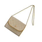 Chanel Mini Quilted Lambskin Chain Shoulder Bag Beige — view 3