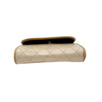 Chanel Mini Quilted Lambskin Chain Shoulder Bag Beige — view 5
