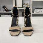 Hermes Glam 105 Suede Chaine D'ancre Metal Sandals — view 3