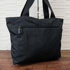 Prada Nylon Triangle Plate Logo Shoulder Tote Black — view 3