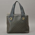 Celine Macadam Handbag Tote Leather Black Triomphe