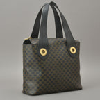 Celine Macadam Handbag Tote Leather Black Triomphe — view 2
